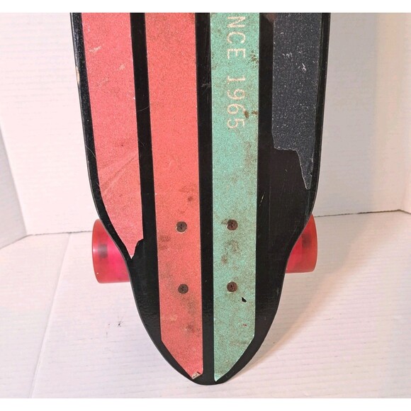 Kryptonics Skateboard Wood Red & Green Translucent Wheels Hawaiian Themed 26" - Picture 6 of 9